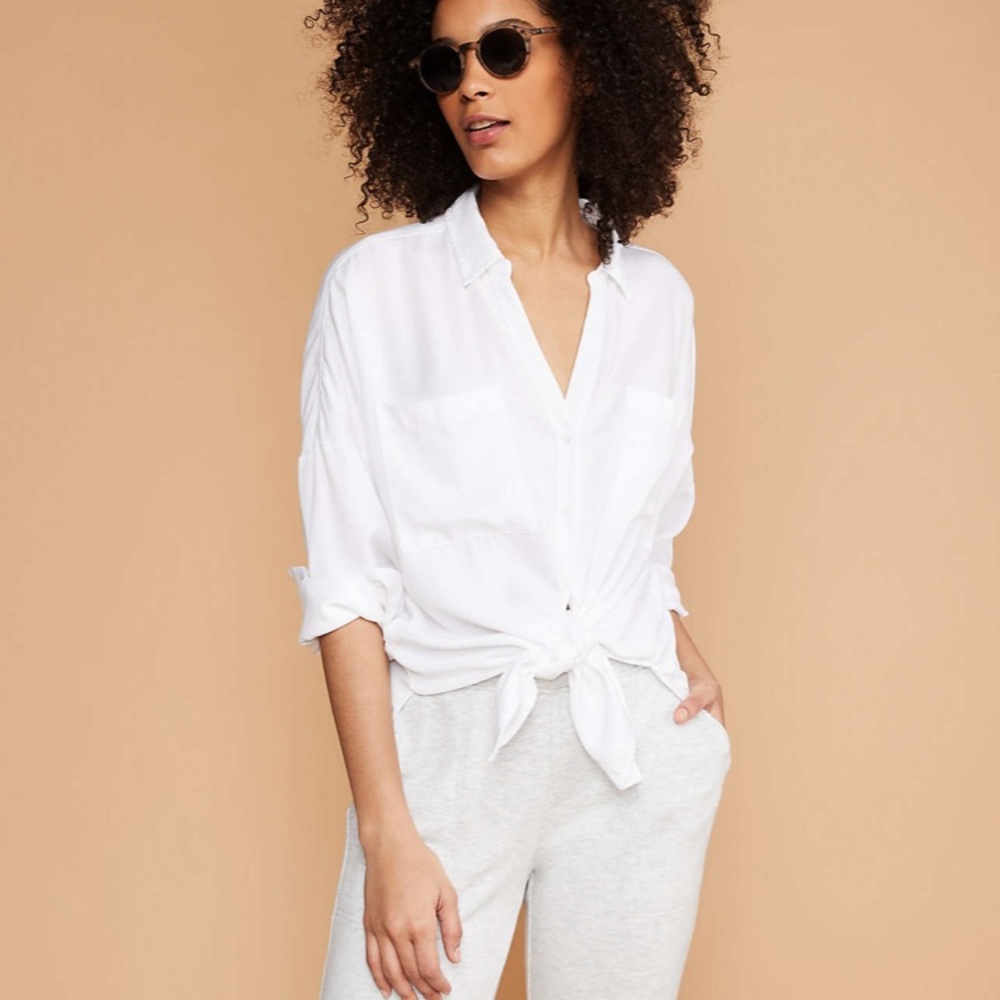 Lou & Grey Tie-Front Shirt